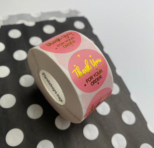 ‘Thank you for your order’ labels