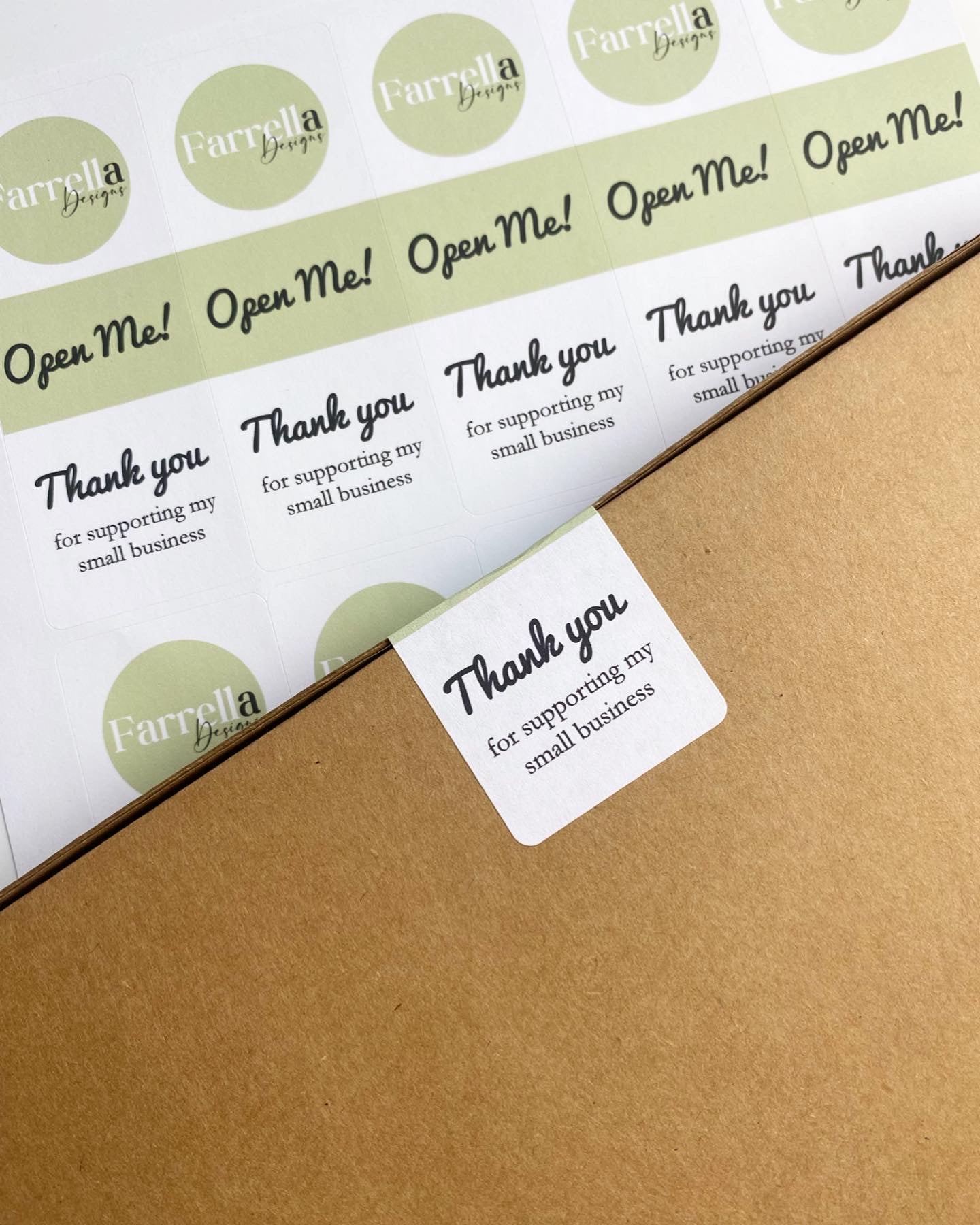 Box seal labels
