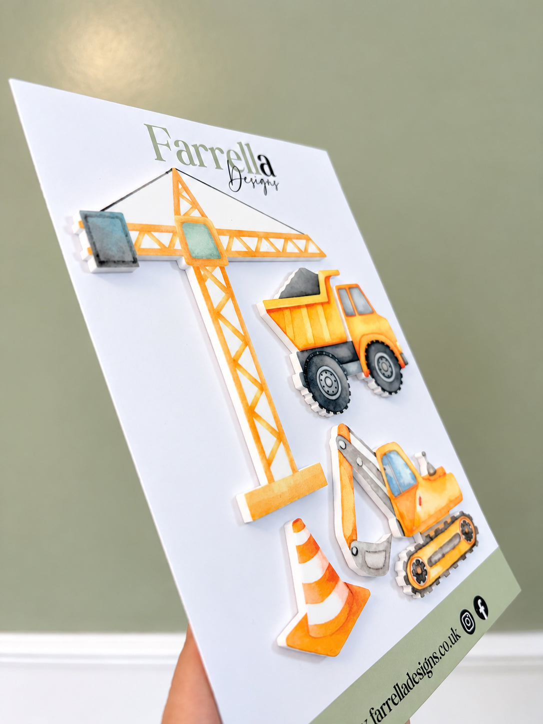 Construction Themed Cake Charm Set - Acrylic