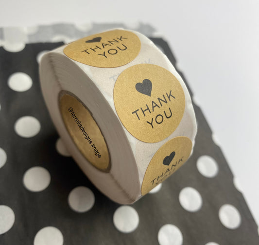 ‘Thank you’ design labels