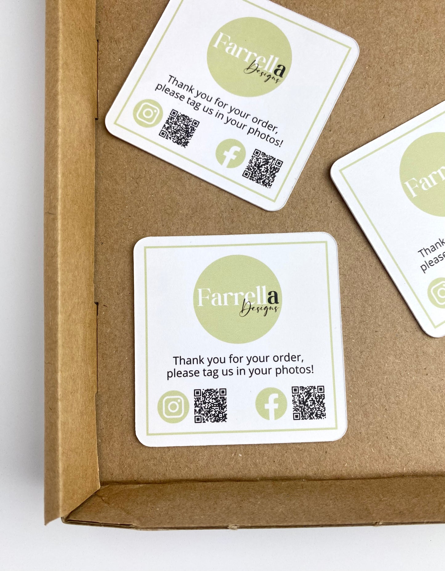 Square QR code business cards (x40)